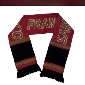 San Francisco Scarf Red and Black Scarf with Fringe